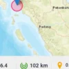 Gempa bumi 6.4SR mengguncang padangsidempuan.