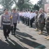 apel gelar pasukan pengamanan mudik lebaran 2023 di Kabupaten Ciamis.