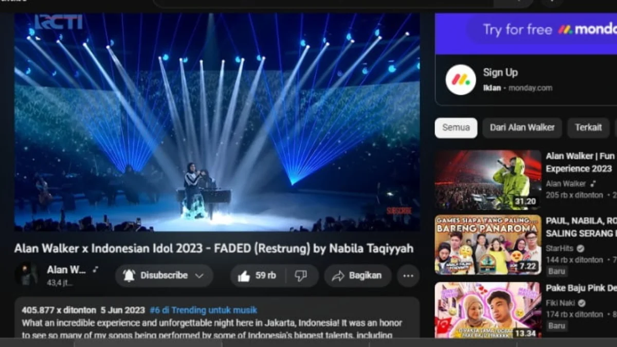 Trending! Debut Penampilan Nabila Taqiyyah Bawakan Lagu ‘Faded’ di YouTube Alan Walker