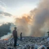 TPA Nangkaleah Kabupaten Tasikmalaya Terbakar