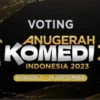 Kategori dan Nominasi Anugerah Komedi Indonesia 2023