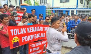 unjuk rasa di Kota Banjar