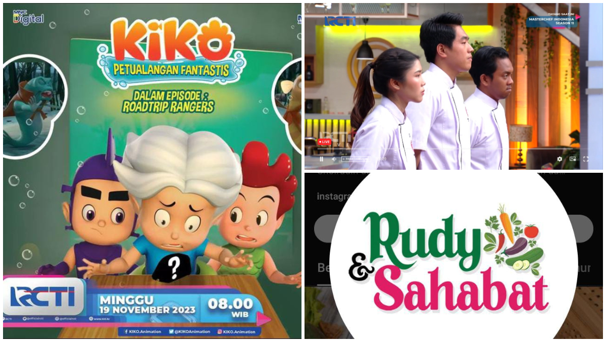 Jadwal Acara RCTI Minggu 19 November 2023 Tayang Persaingan Top 3 MasterChef Indonesia Season 11 Movie Animasi Kiko hingga Program Rudy dan Sahabat
